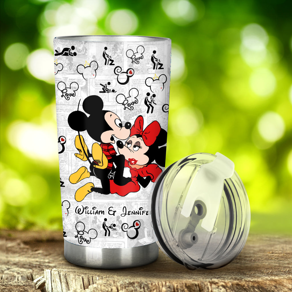 I Love You Mouse Couple - Personalized Mouse Tumbler