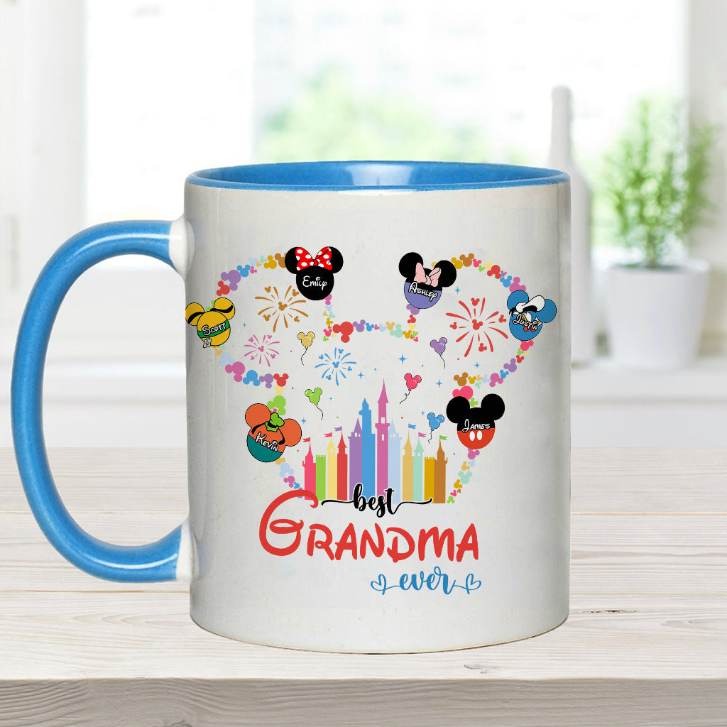 Best Grandma Mom Ever - Personalized Mouse Accent Mug