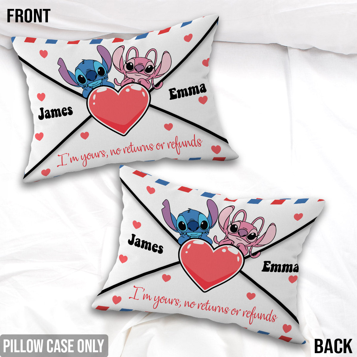 I'm Yours Love Letter Envelope Ohana - Personalized Ohana Rectangle Pillow Cover