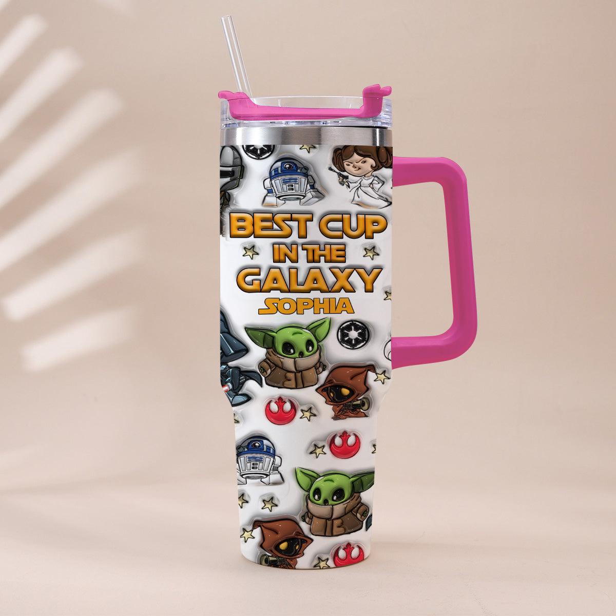 Best Mug In The Galaxy - Personalized The Force Tumbler With Handle