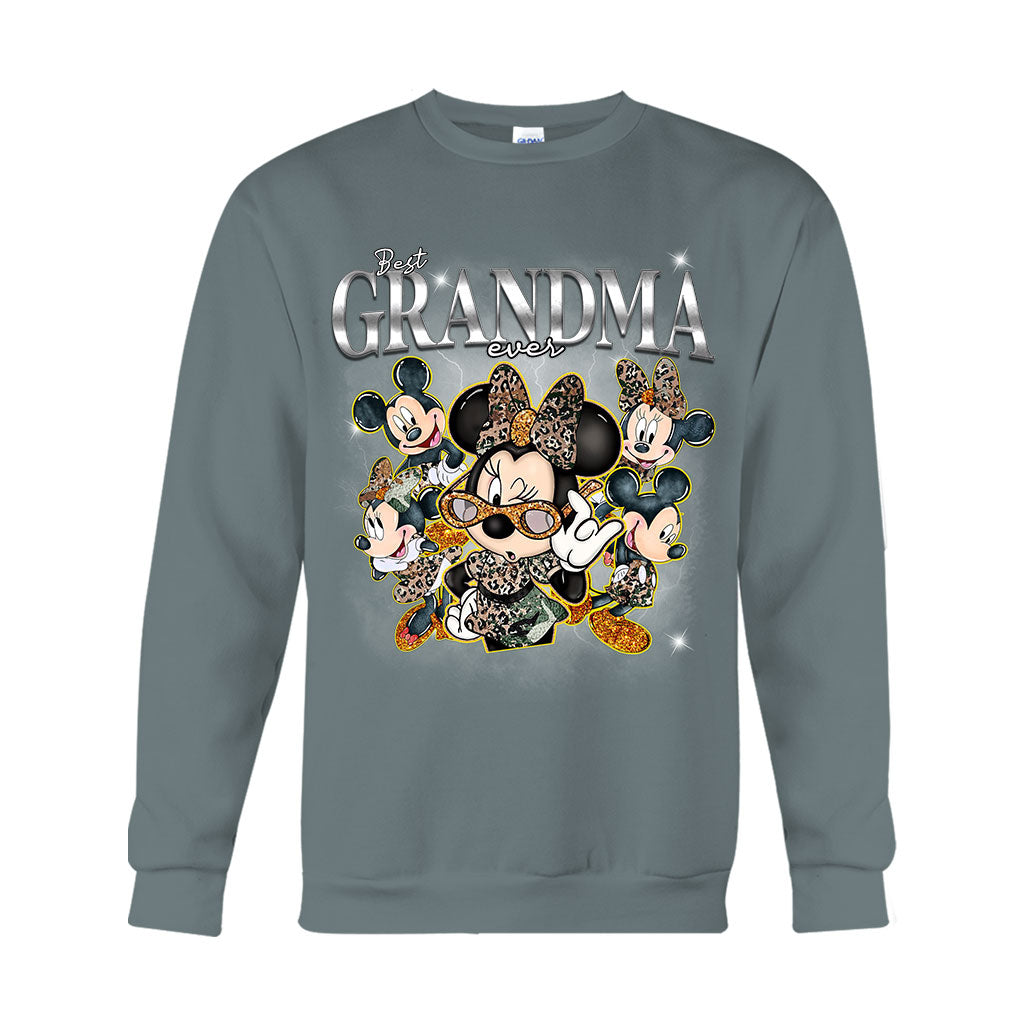 Best Grandma Nana Mother Mom Ever Mouse Ears Bootleg Rap - Personalized Mouse T-shirt And Hoodie