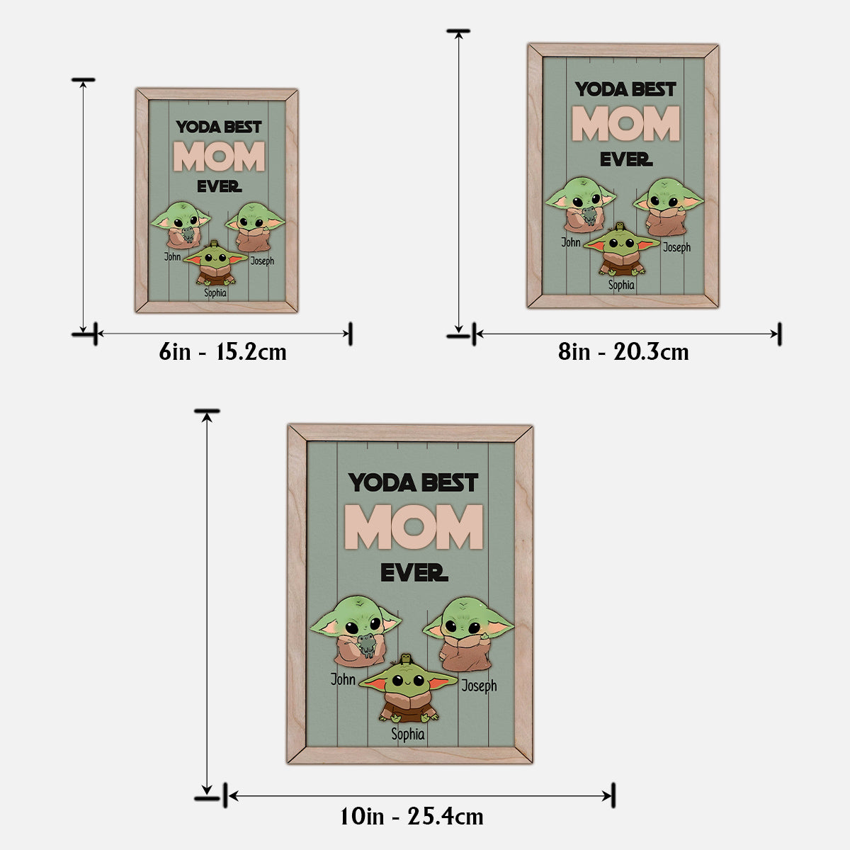 Best Mom Dad Ever The Child - Personalized The Force 2 Layered Wood Sign / Wood Plaque