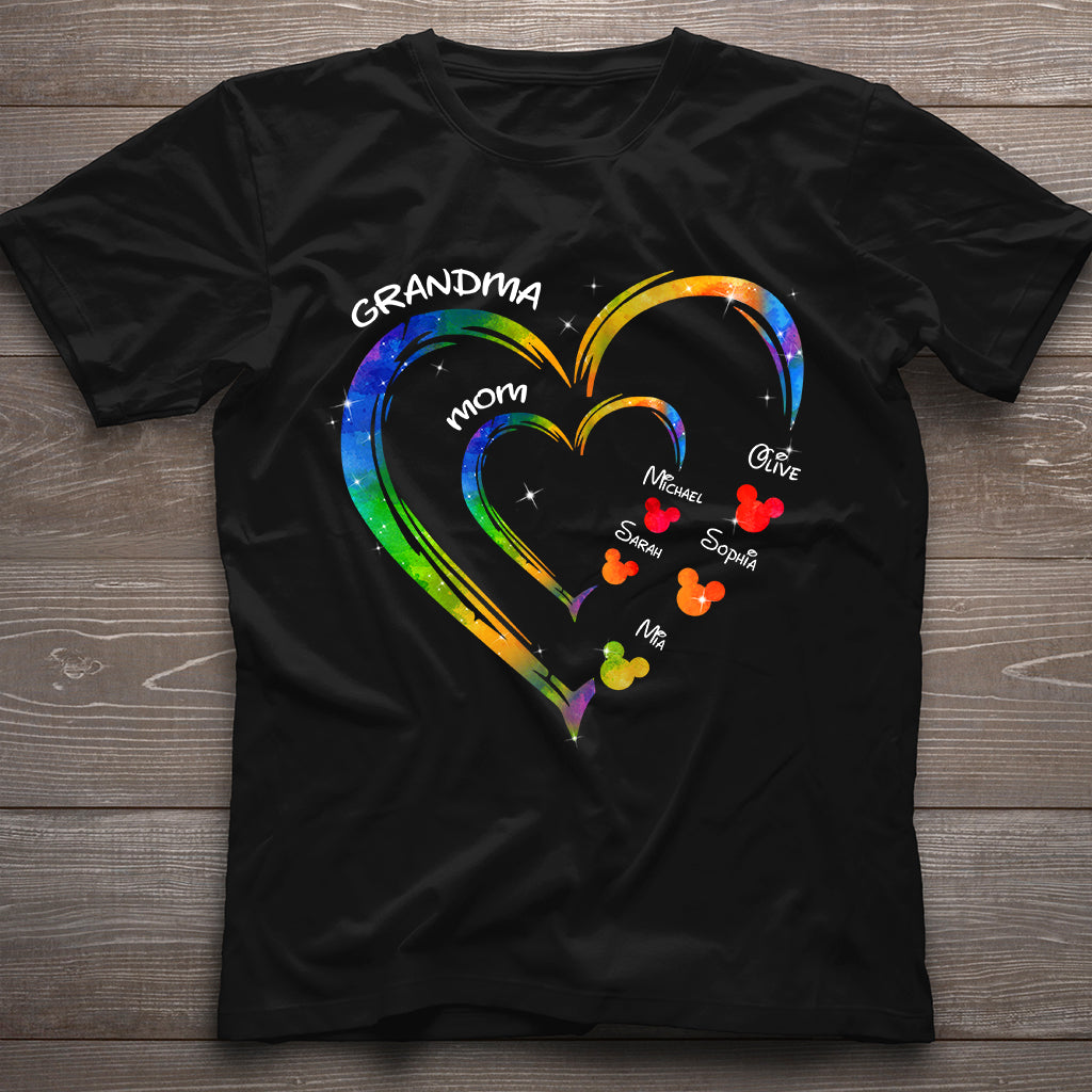 Mom Grandma Love - Personalized Mouse T-shirt And Hoodie