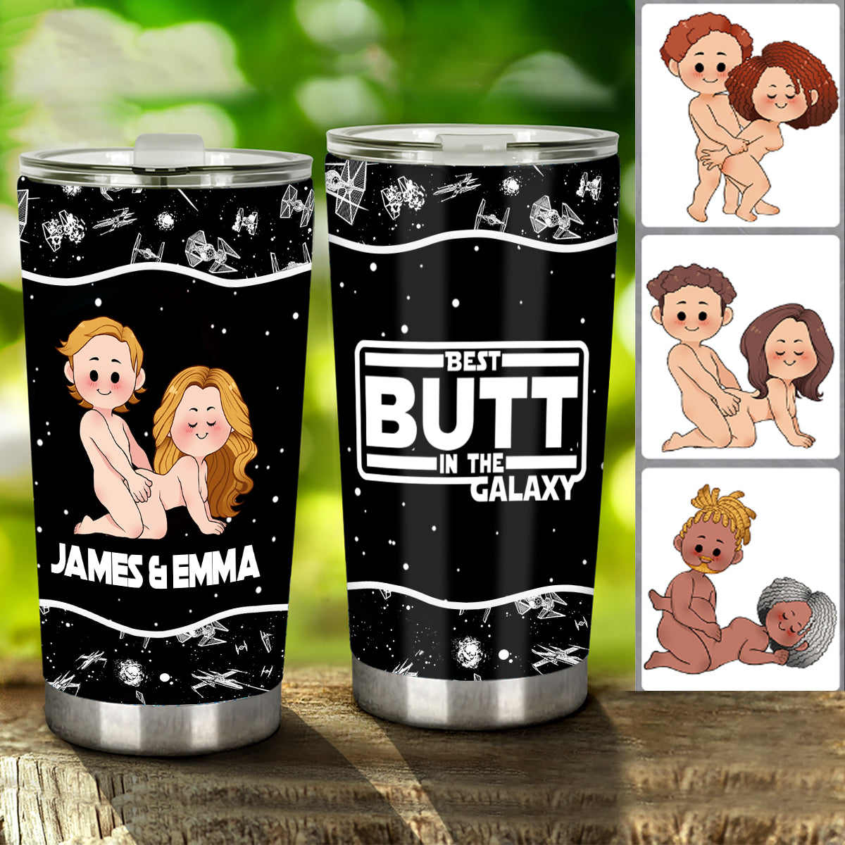 Best Butt In The Galaxy - Personalized The Force Tumbler