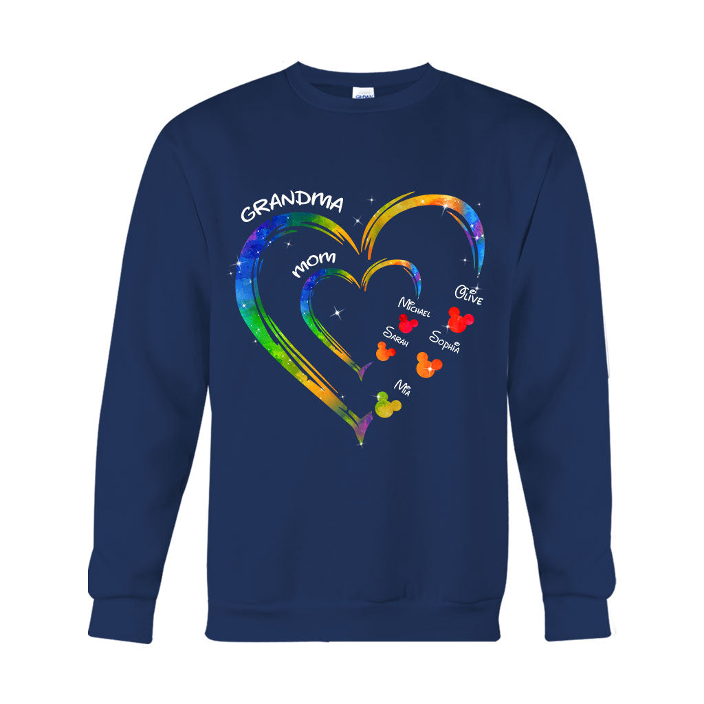 Mom Grandma Love - Personalized Mouse T-shirt And Hoodie