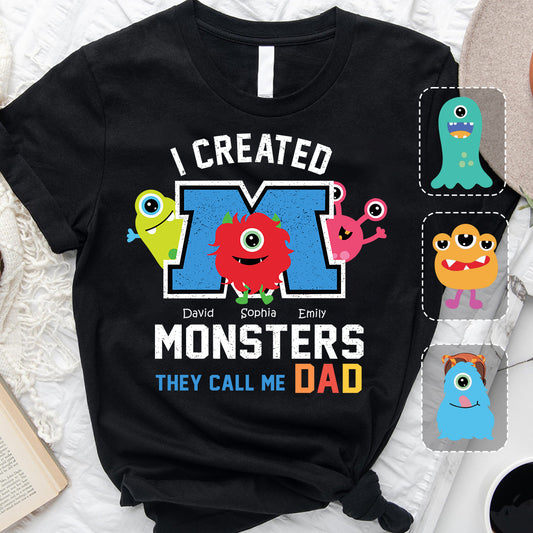 I created Monster They Call Me Any Title - Personalized Father T-shirt And Hoodie