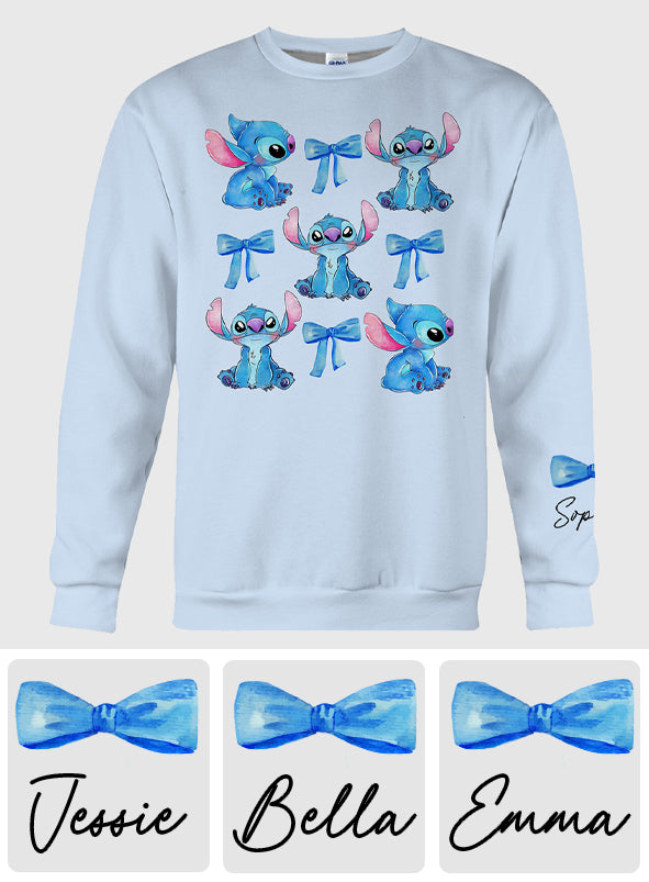 Blue Ohana Coquette - Personalized Ohana All Over Shirt