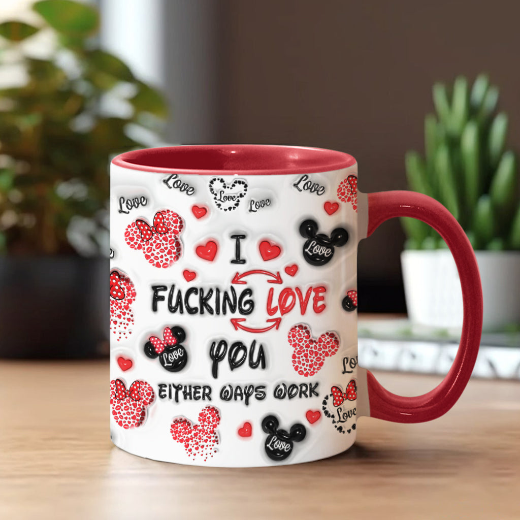 I Love You - Personalized Mouse Accent Mug