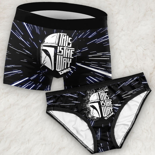 This Is The Way - Personalized The Force Lace Border Women Briefs And Men’s Boxer Briefs