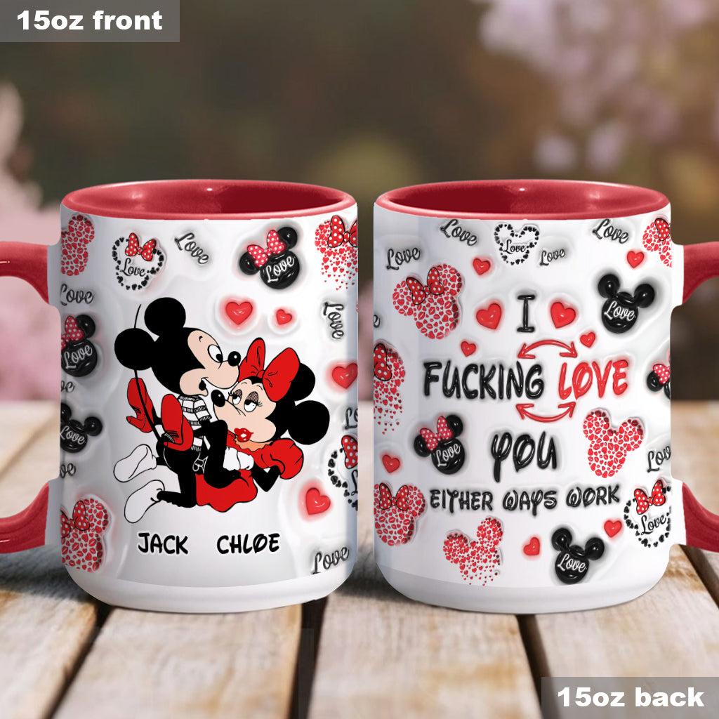 I Love You - Personalized Mouse Accent Mug