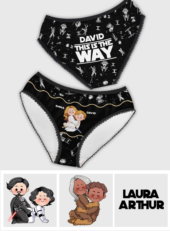This Is The Way - Personalized The Force Lace Border Women Briefs