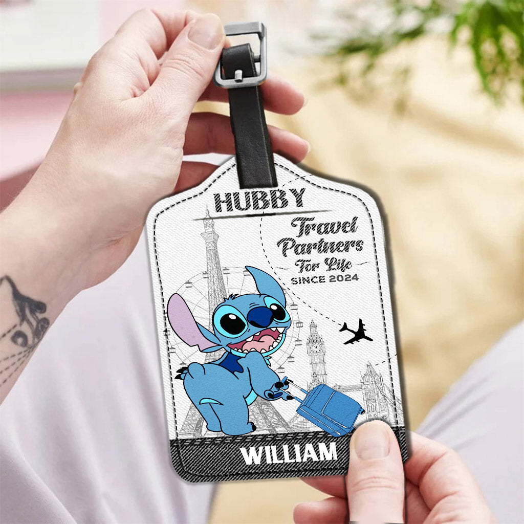 Travel Partners For Life - Personalized Ohana Leather Luggage Tag