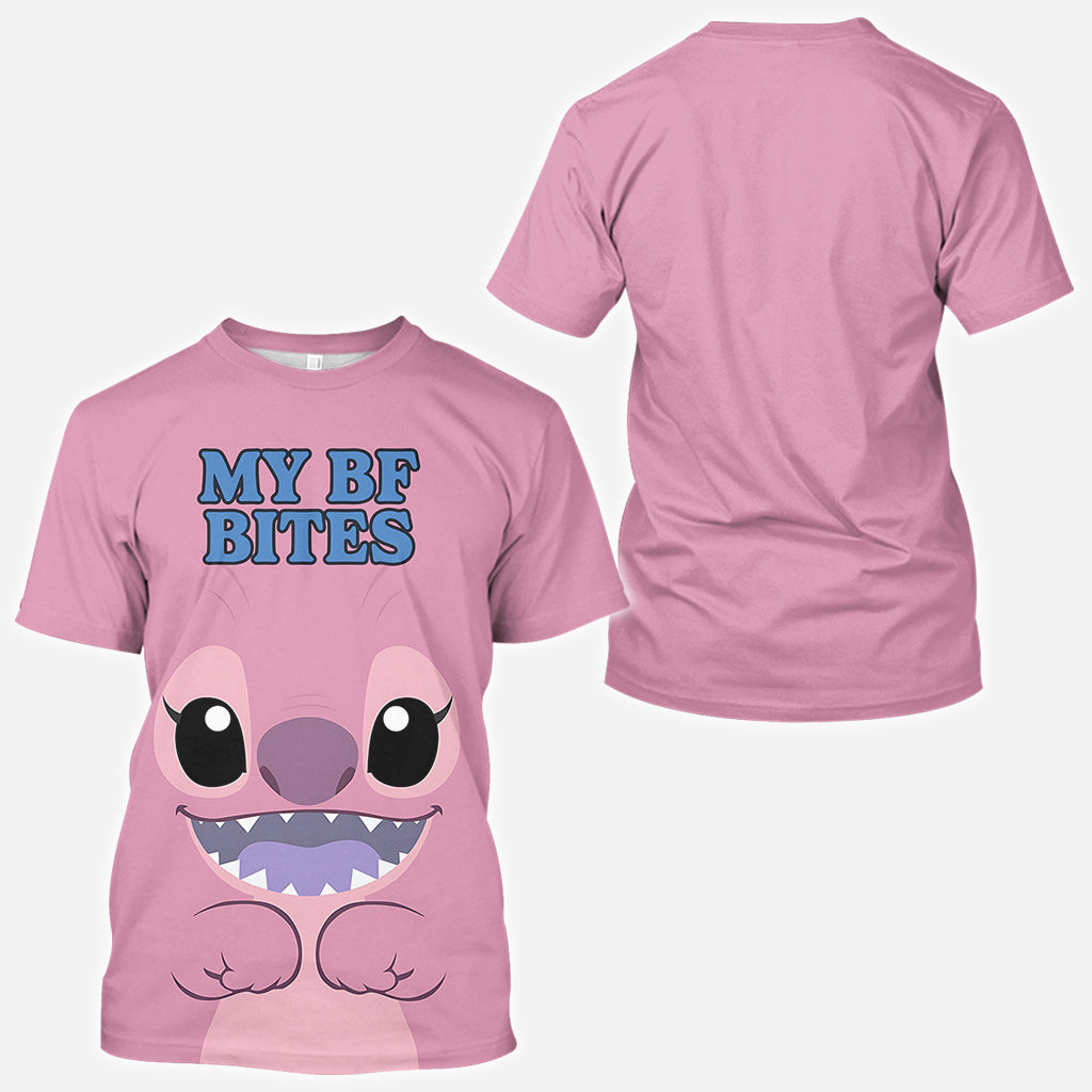 My BF/ GF Bites - Personalized Ohana All Over Shirt