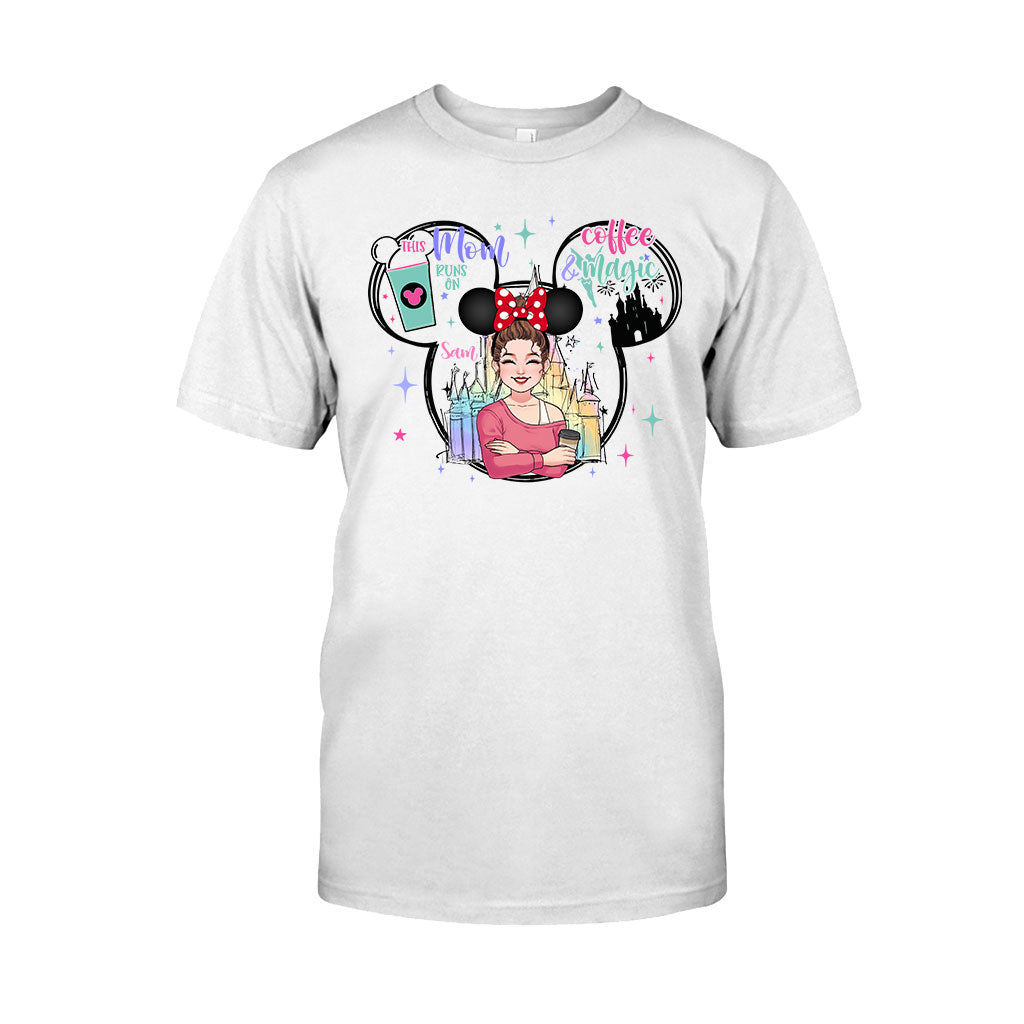 This Mom Runs On Coffee Magic - Personalized Mouse T-shirt And Hoodie