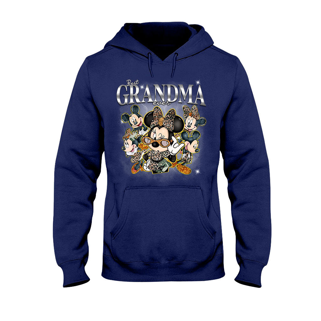 Best Grandma Nana Mother Mom Ever Mouse Ears Bootleg Rap - Personalized Mouse T-shirt And Hoodie