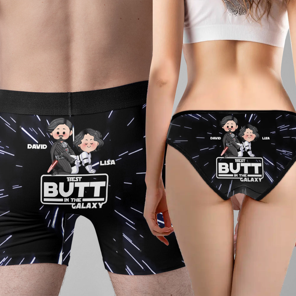 Best Butt In The Galaxy - Personalized The Force Lace Border Women Briefs And Men’s Boxer Briefs