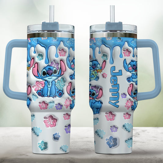 Ohana Means Family - Personalized Ohana Tumbler With Handle