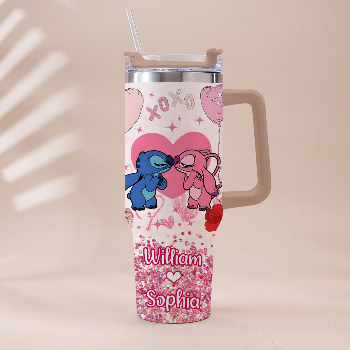 Cupid Vibes - Personalized Ohana Tumbler With Handle
