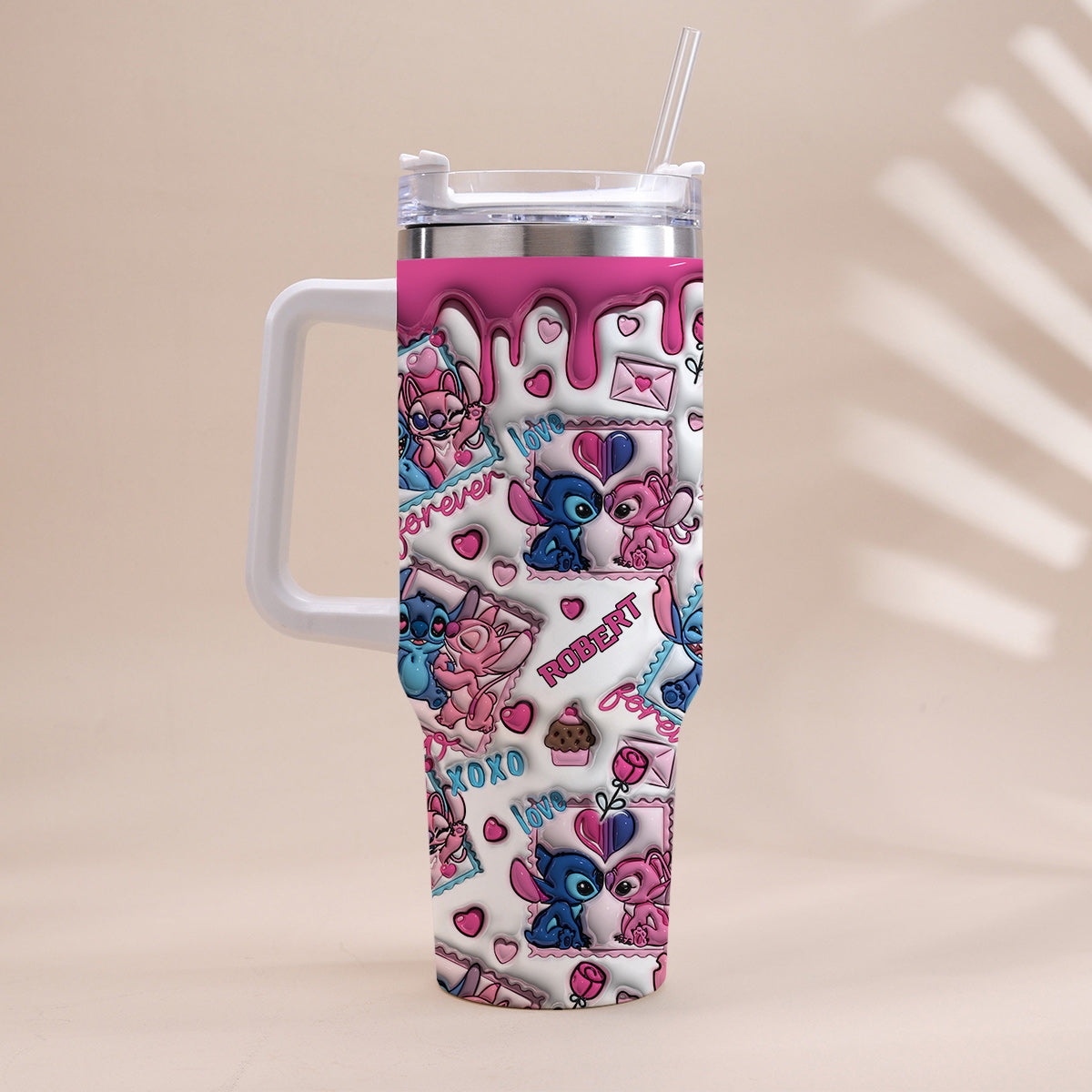 No Returns Or Refund - Personalized Ohana Tumbler With Handle