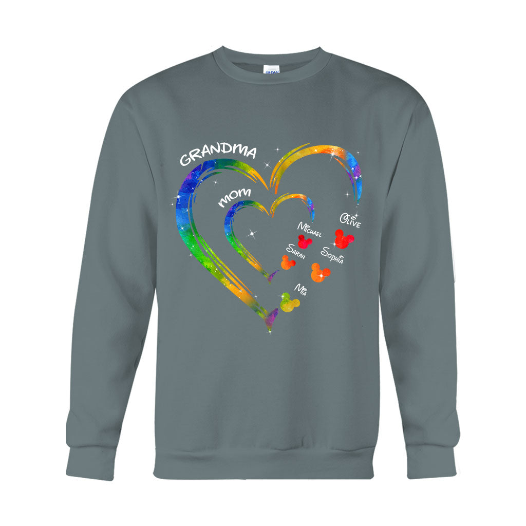 Mom Grandma Love - Personalized Mouse T-shirt And Hoodie