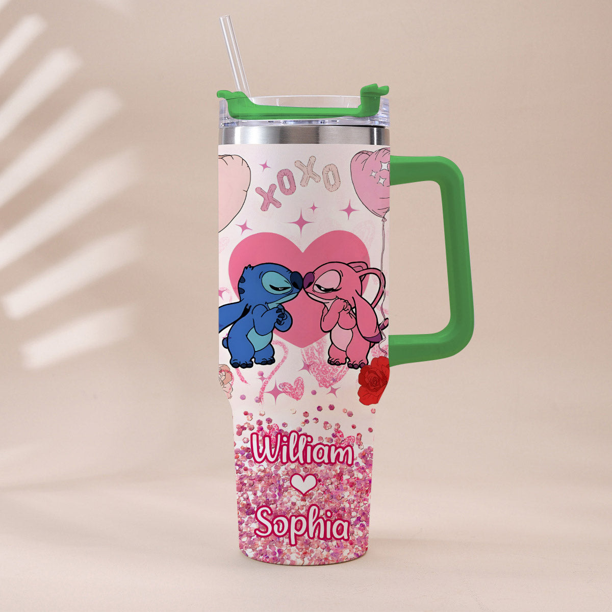 Cupid Vibes - Personalized Ohana Tumbler With Handle