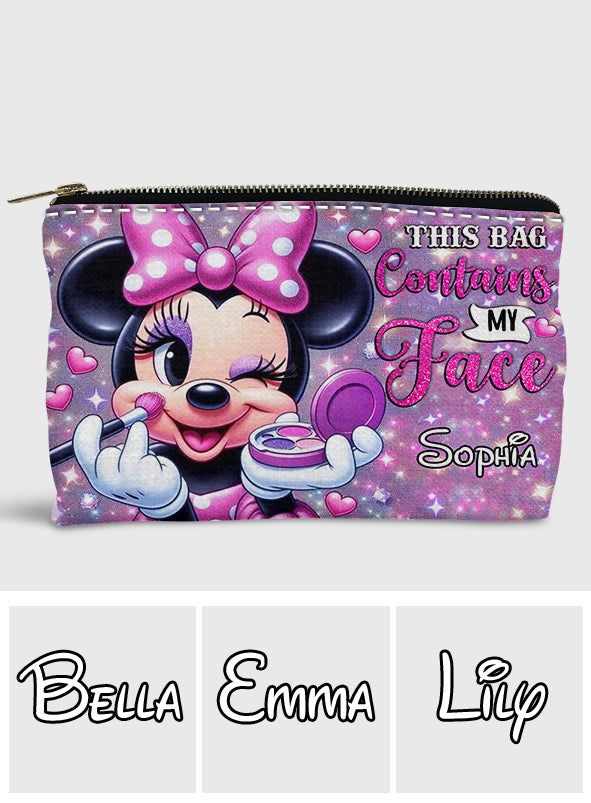 This Bag Contains My Face - Personalized Mouse Pouch
