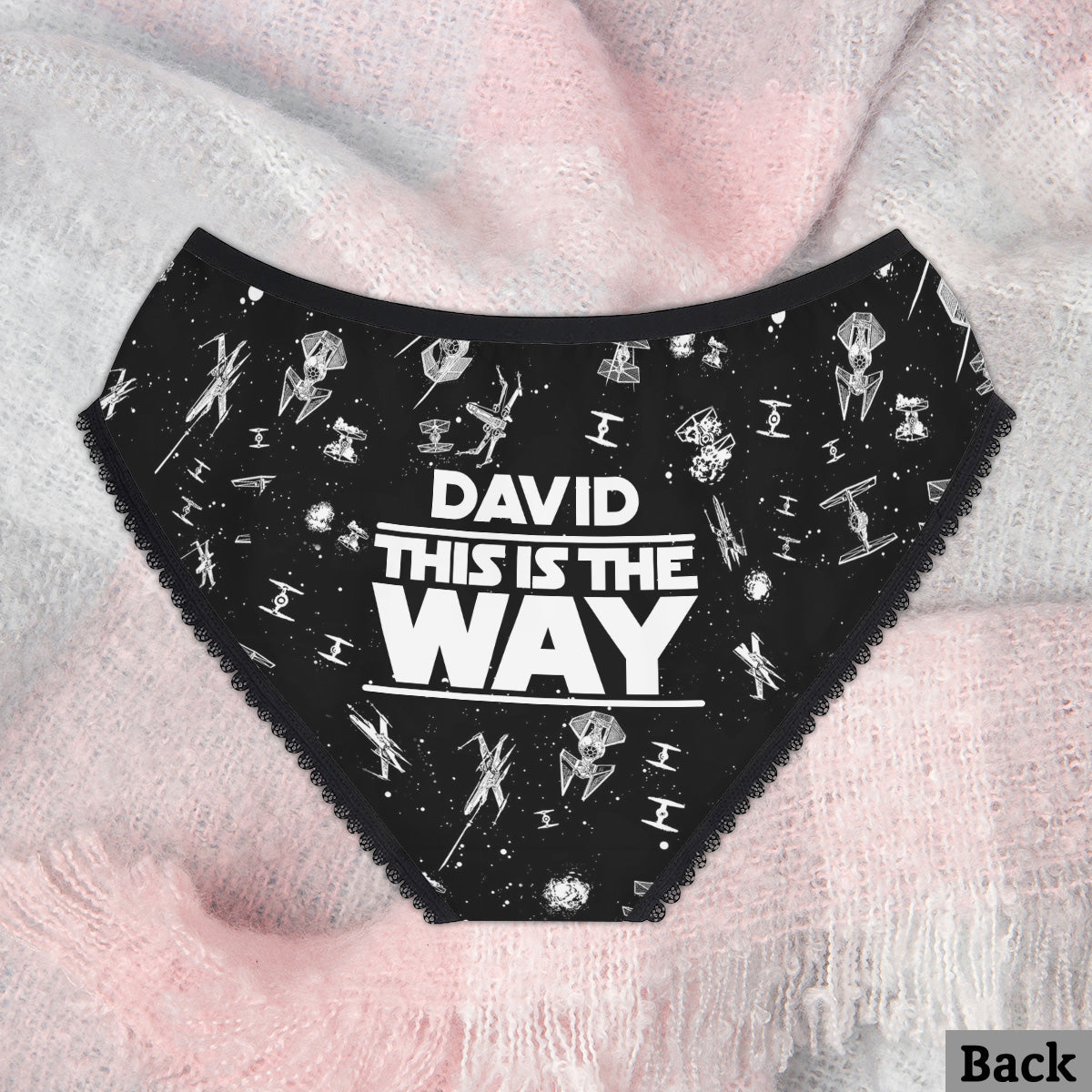 This Is The Way - Personalized The Force Lace Border Women Briefs