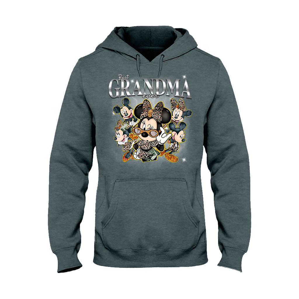 Best Grandma Nana Mother Mom Ever Mouse Ears Bootleg Rap - Personalized Mouse T-shirt And Hoodie