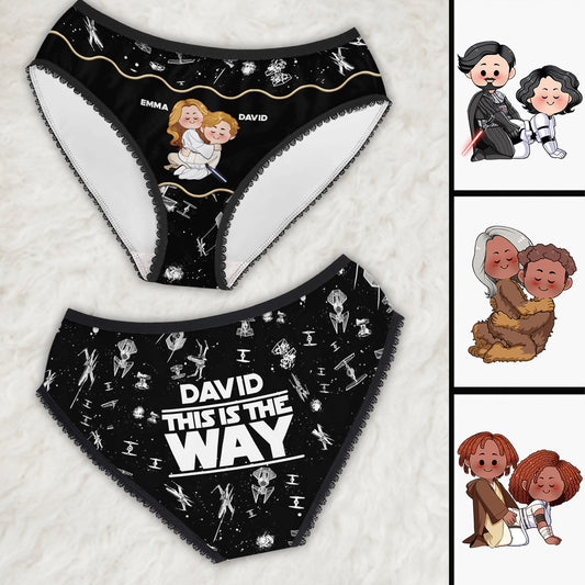 This Is The Way - Personalized The Force Lace Border Women Briefs