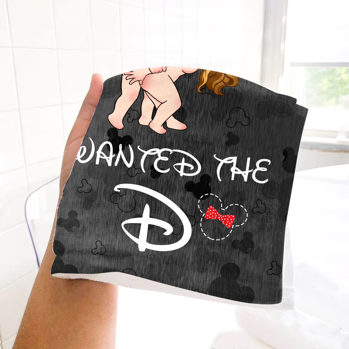 I Wanted The D I Gave Her The D Mouse Ears Couple - Personalized Mouse Towel