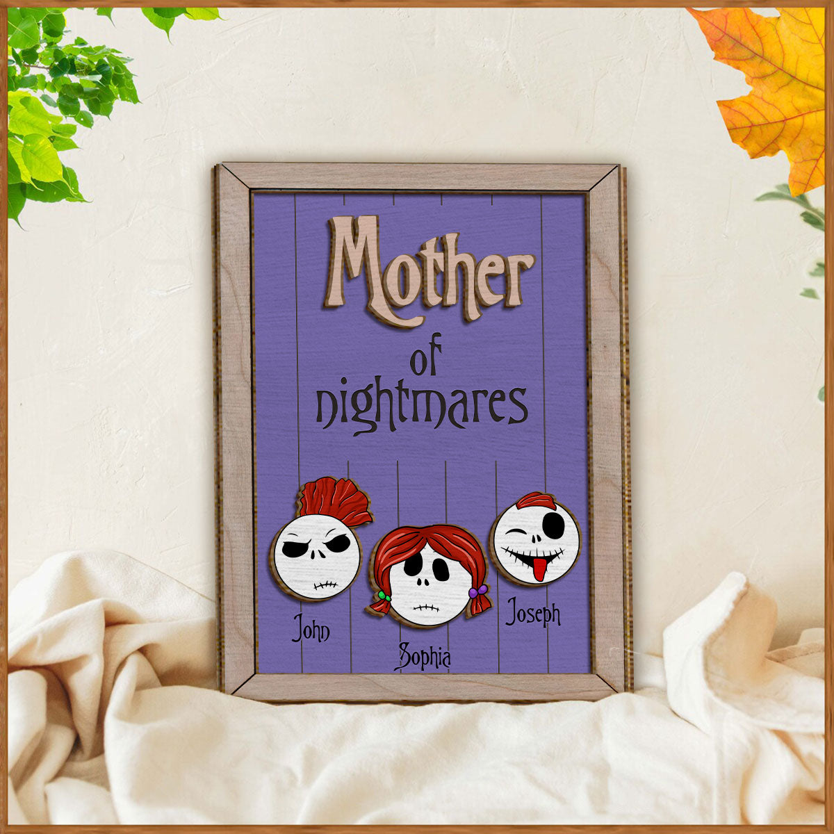 Mother Father Of Nightmares - Personalized Nightmare 2 Layered Wood Sign / Wood Plaque