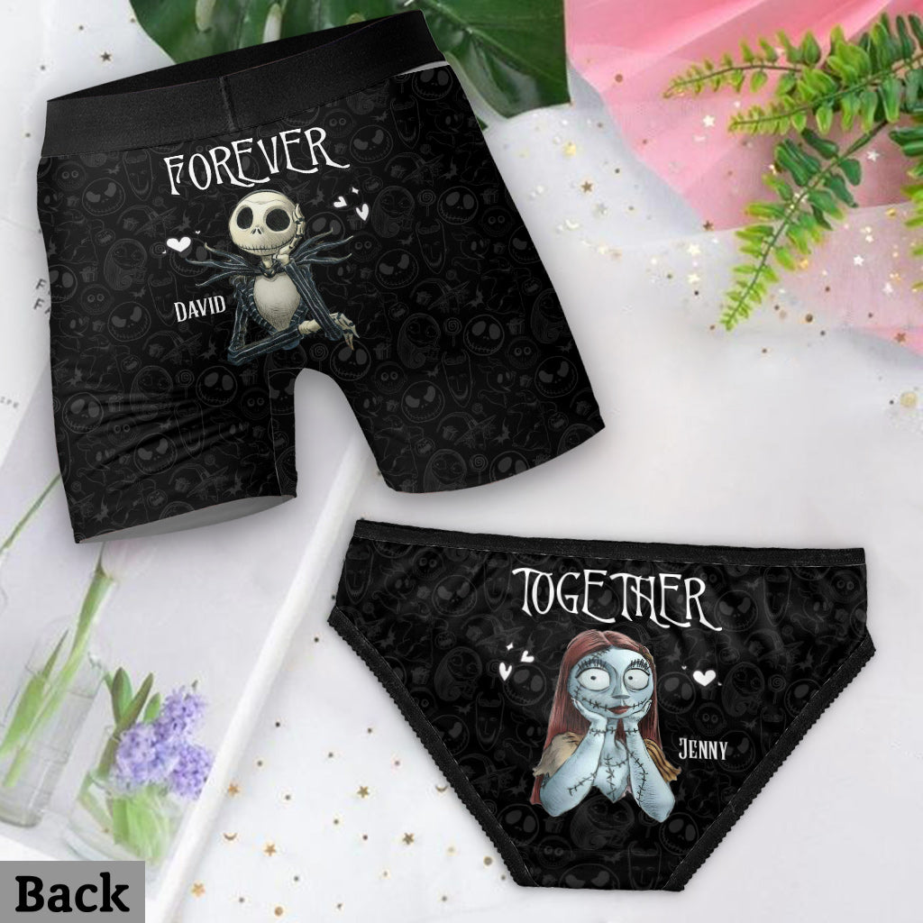 Together Forever - Personalized Nightmare Lace Border Women Briefs And Men’s Boxer Briefs