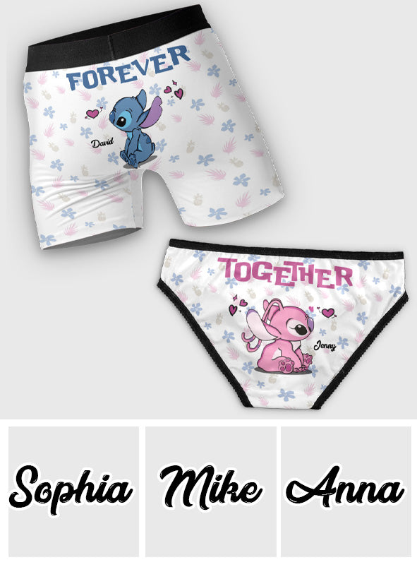 Together Forever - Personalized Ohana Lace Border Women Briefs And Men’s Boxer Briefs