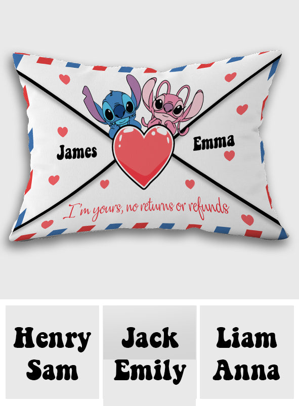 I'm Yours Love Letter Envelope Ohana - Personalized Ohana Rectangle Pillow Cover