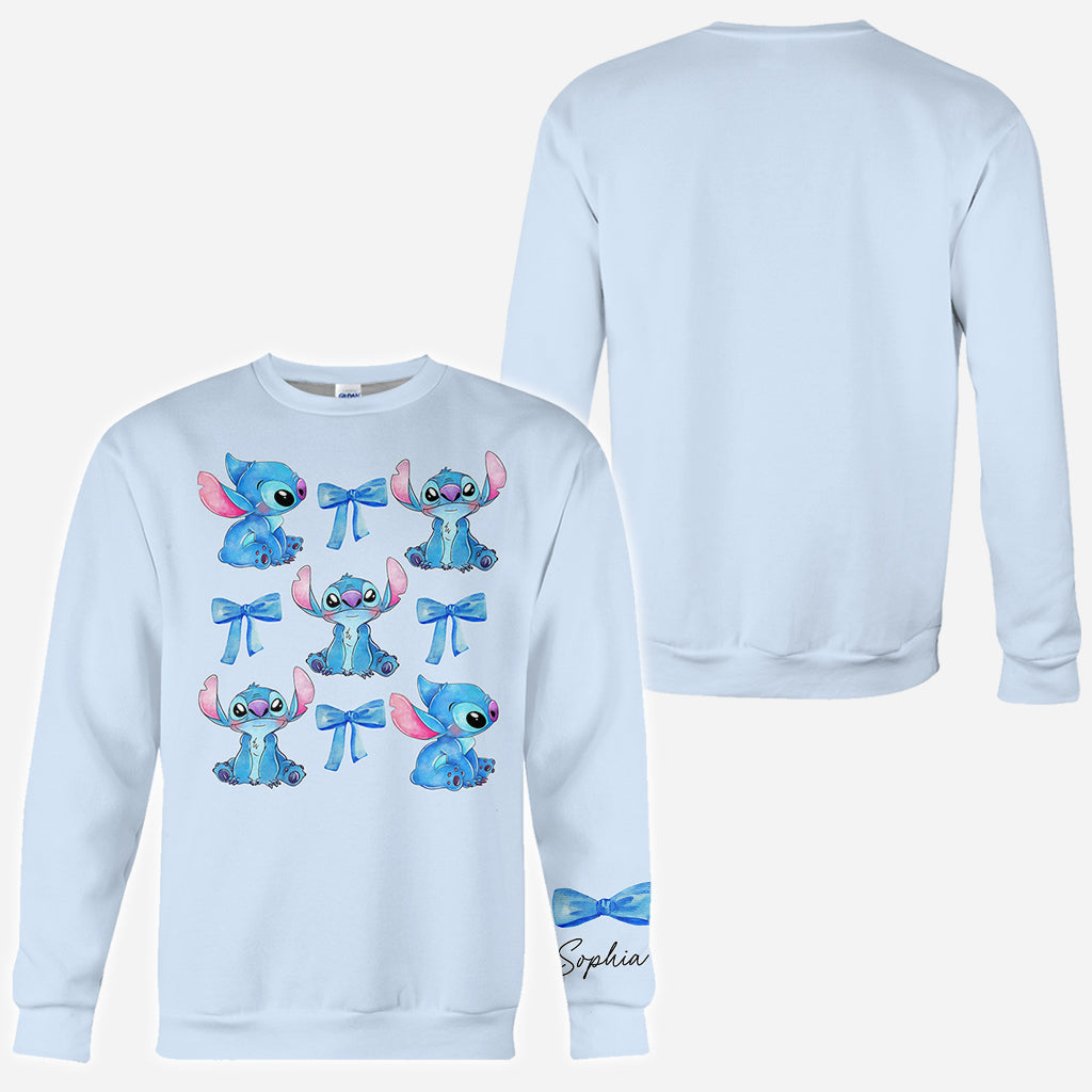 Blue Ohana Coquette - Personalized Ohana All Over Shirt
