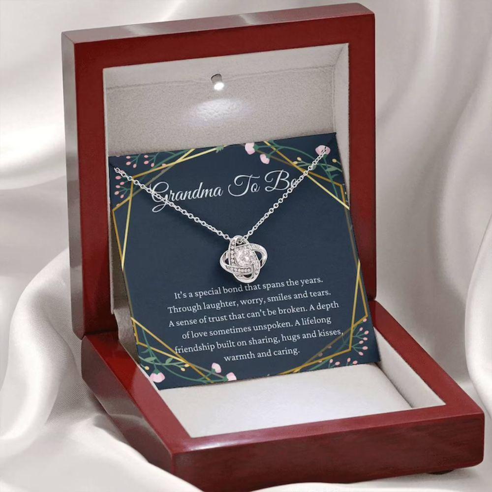 Grandma To Be Special Bond Gift For Grandmother To Be New Grandma Gift - Grandma Love Knot Necklace 0921