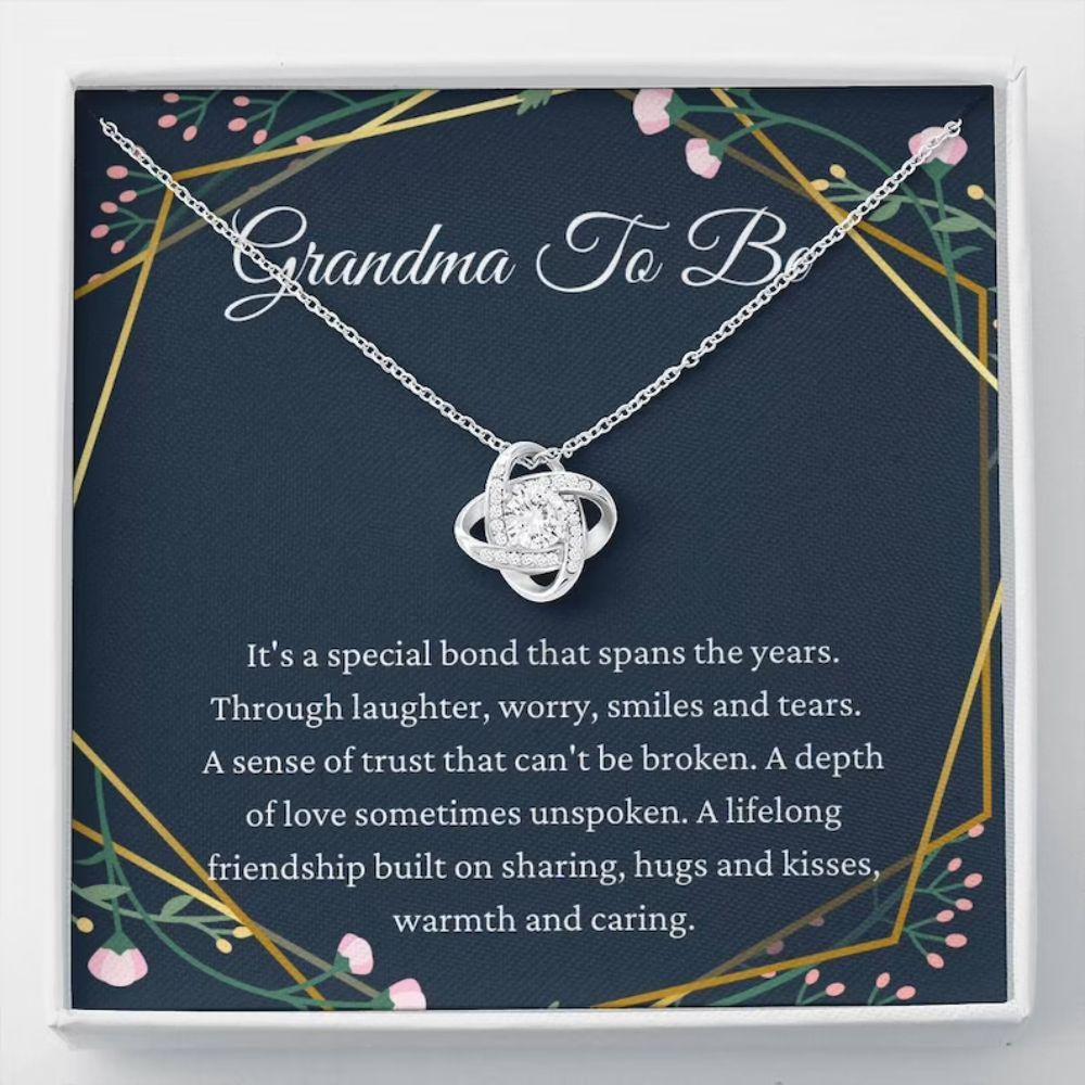 Grandma To Be Special Bond Gift For Grandmother To Be New Grandma Gift - Grandma Love Knot Necklace 0921