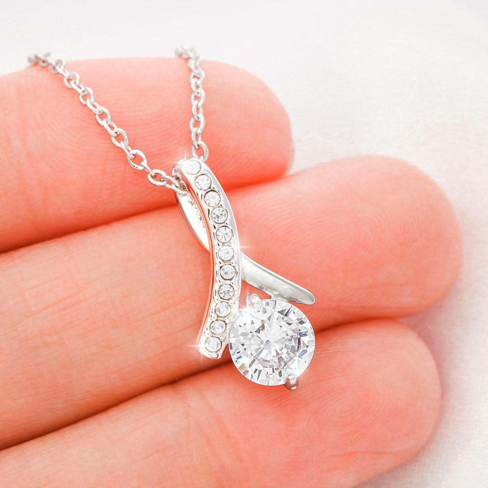 For Your Precious Grandma Who Deserves The World On Mother's Day - Grandma Petite Ribbon Necklace 0921