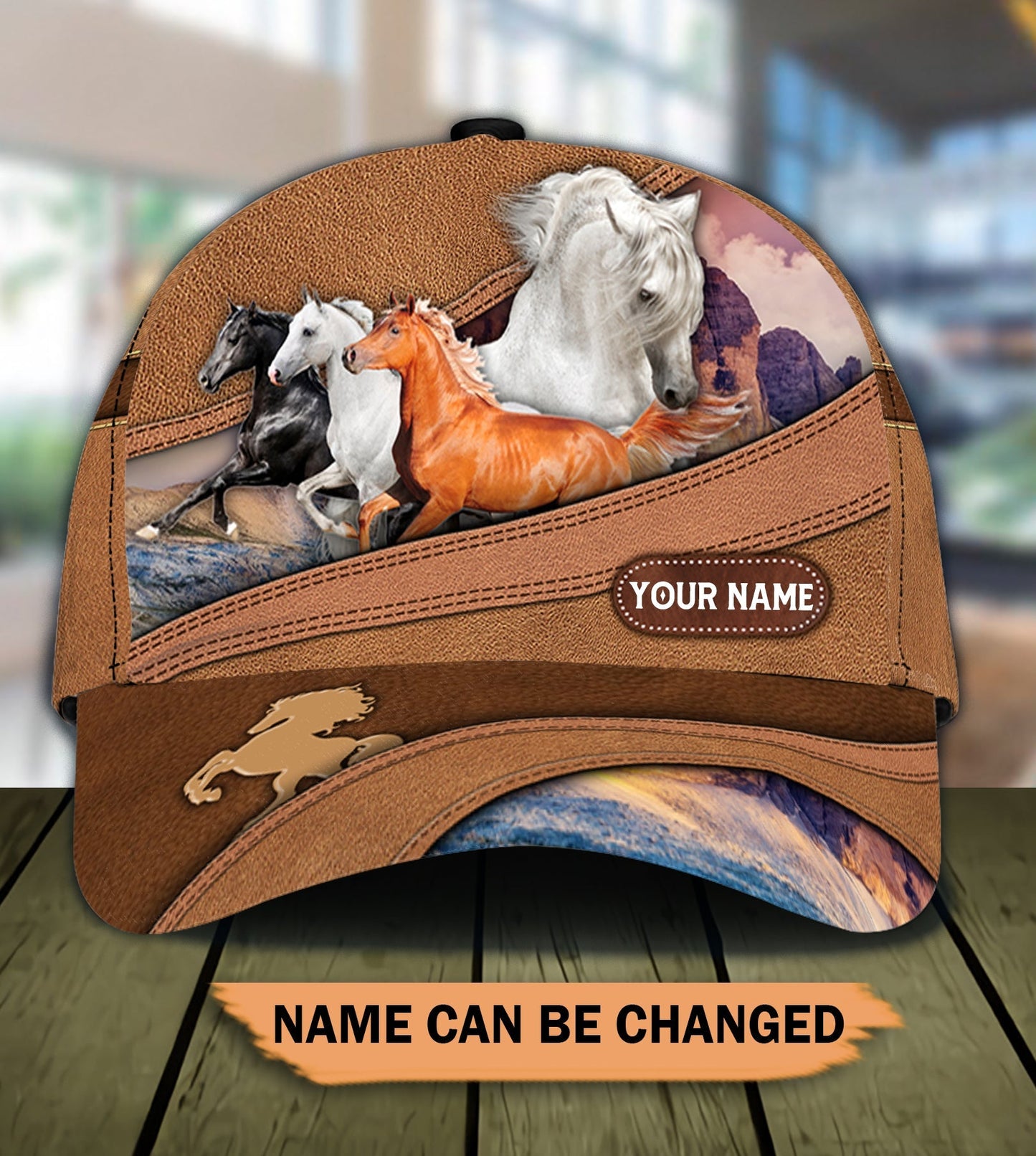 Love Horses Personalized Horse Classic Cap 0523