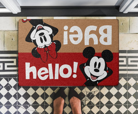 Hello Bye Mouse Doormat 0823
