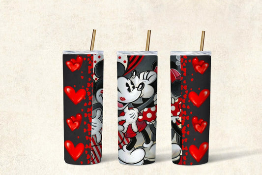 Mouse Couple Mouse Skinny Tumbler 0124