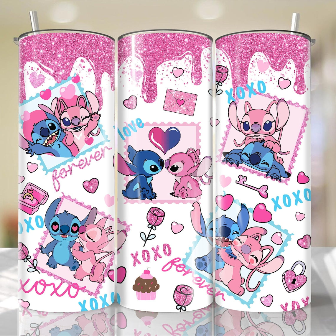 Forever Love Ohana Skinny Tumbler 0124