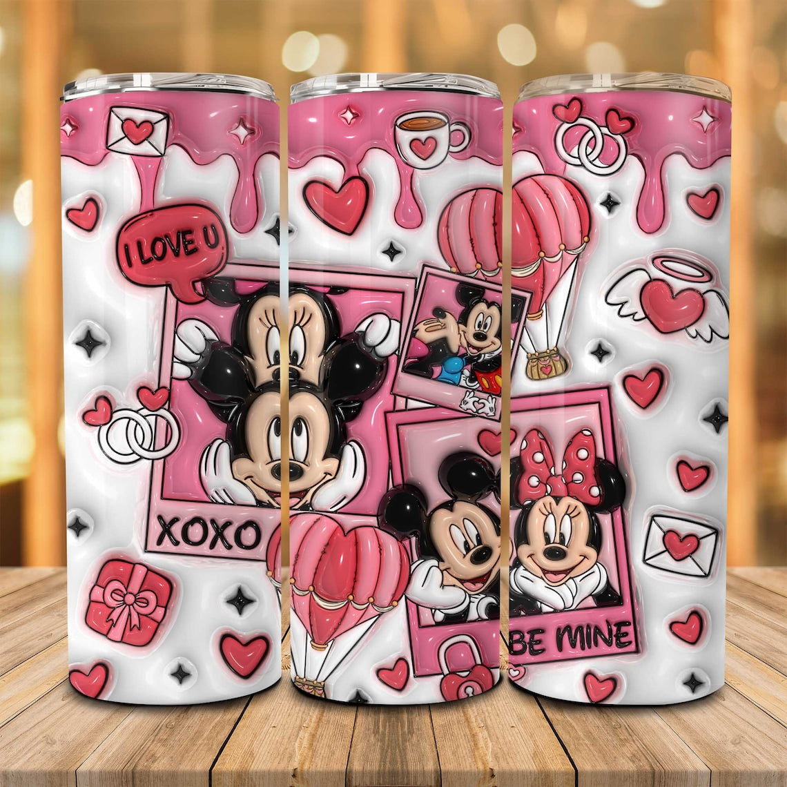 Be My Valentine Mouse Skinny Tumbler 0124