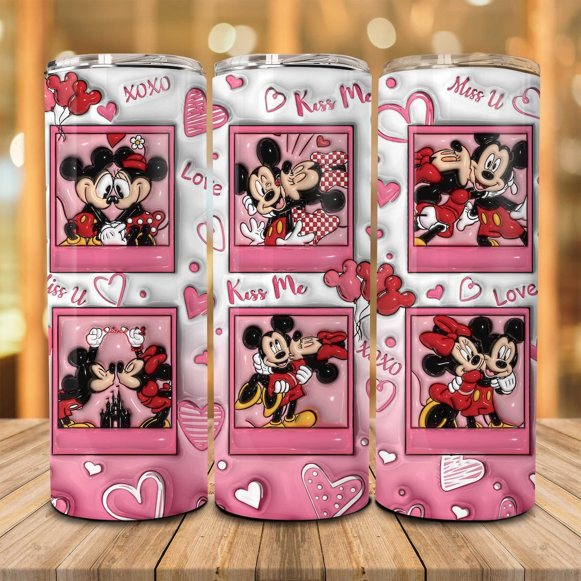 Mouse Couple Mouse Skinny Tumbler 0124