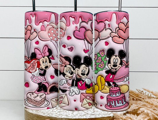 Mouse Couple Mouse Skinny Tumbler 0124
