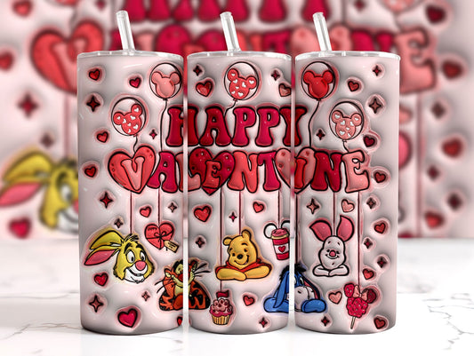 Happy Valentine's Day Mouse Skinny Tumbler 0124