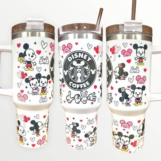 Love Coffee And Mouse Mouse Tumbler With Handle 0224