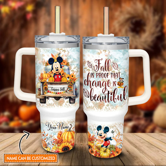 Tis The Season Personalized Mouse Tumbler With Handle 0224