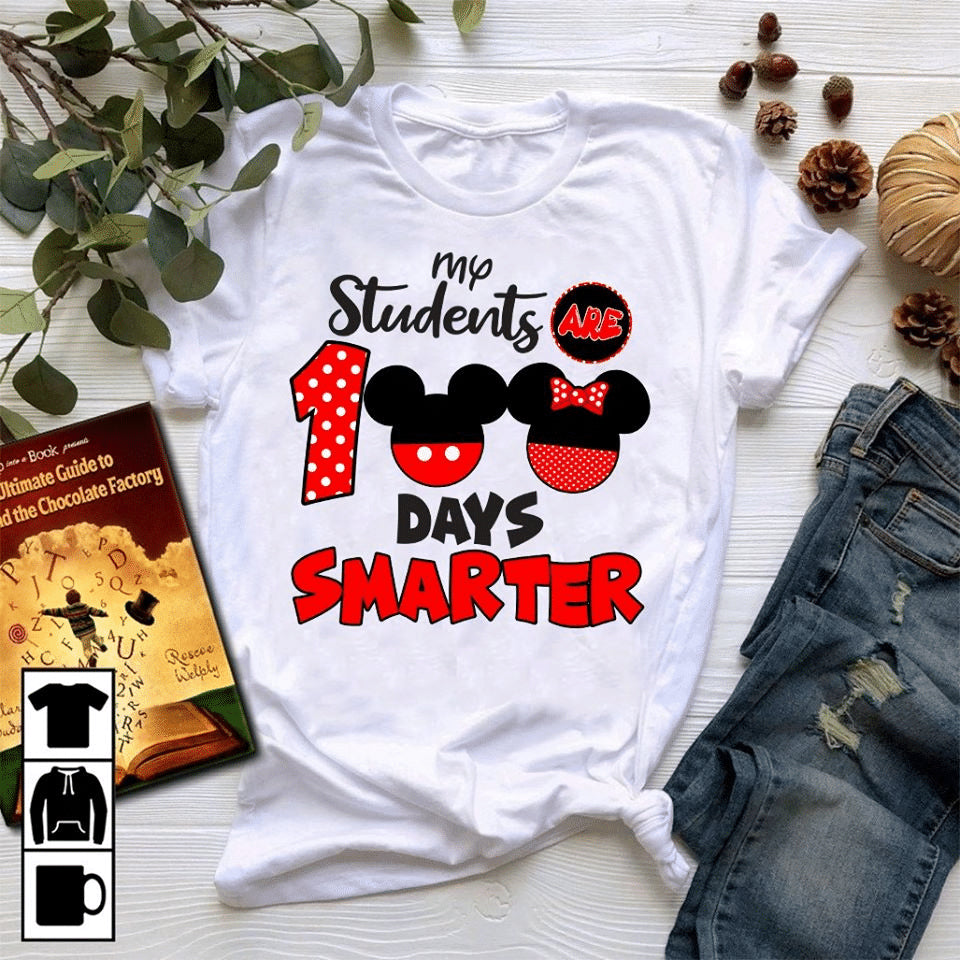 My Students Are 100 Days Smarter Mouse T-shirt & Hoodie 0224