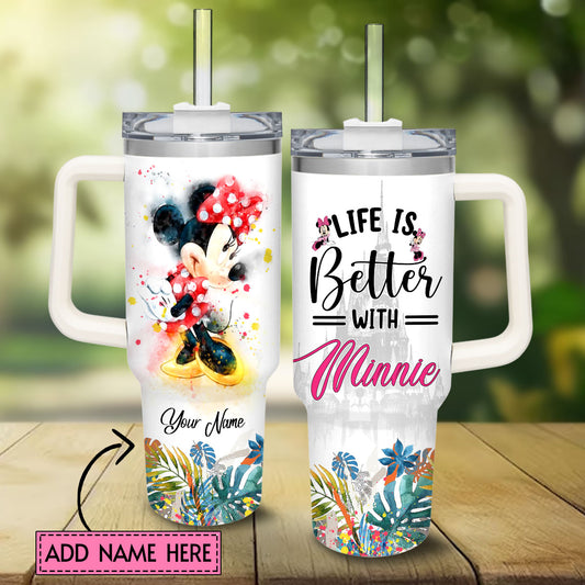 Life Is Better With Mouse Personalized Mouse Tumbler With Handle 0224